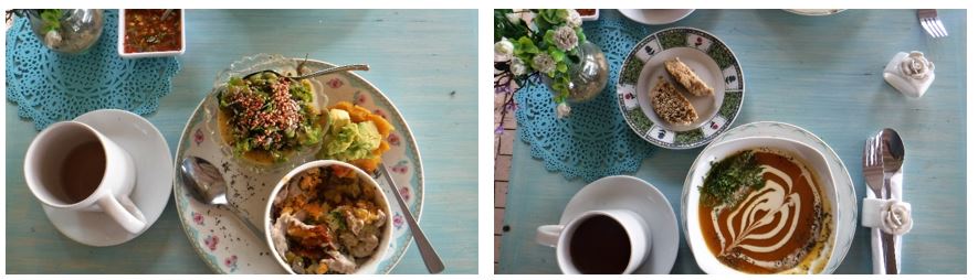 A bowl of food on a table Description automatically generated