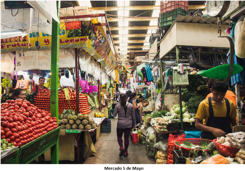 A picture containing text, marketplace, building, fruit Description automatically generated
