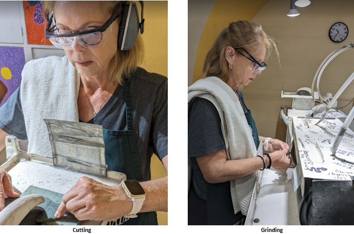 A collage of a person working on a piece of wood Description automatically generated