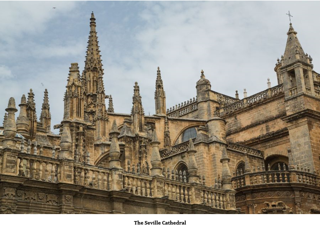 A building with many spires Description automatically generated